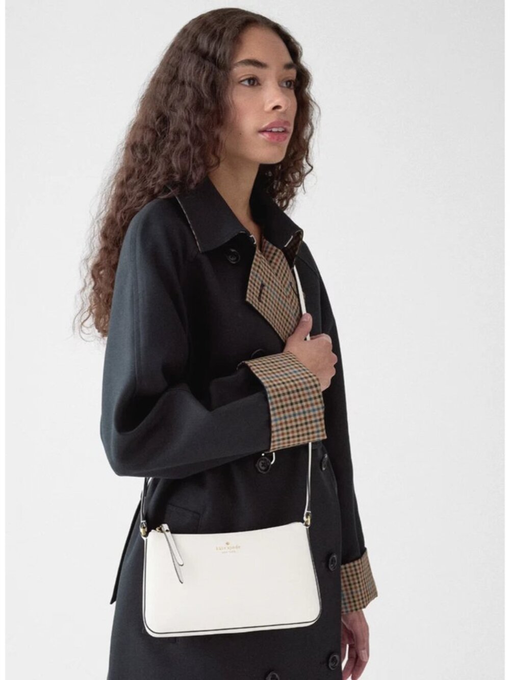 New Kate Spade Ginnie Crossbody Coated Canvas Meringue